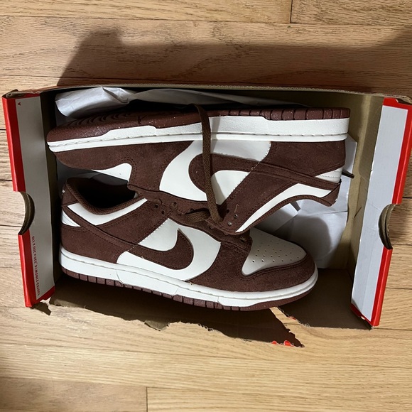 Nike Dunks Chocolate and White Sneakers - Picture 1 of 6